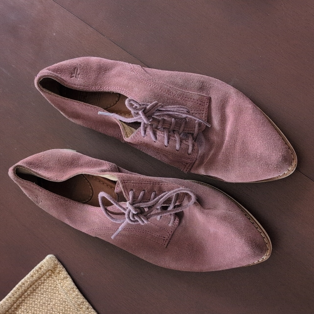 Frye mauve suede and leather Oxford W 10